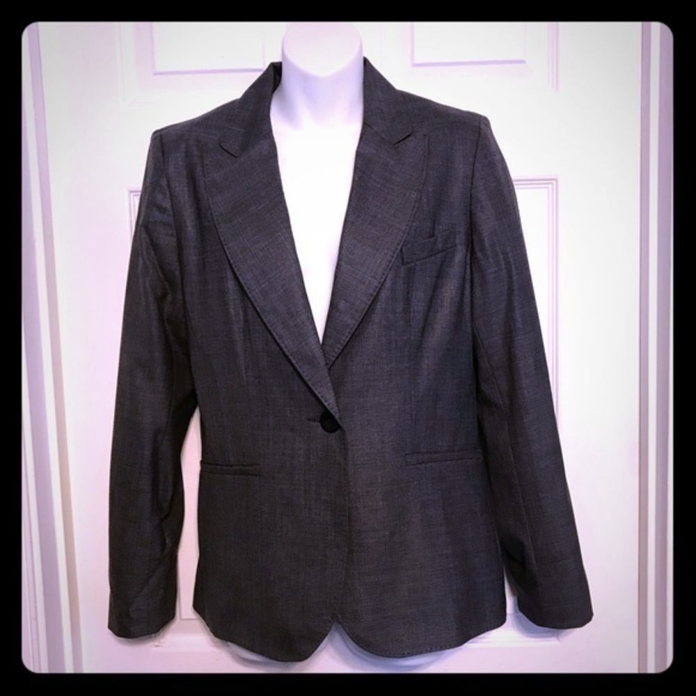 Joseph made in Paris gray one button lapel blazer
